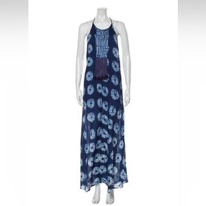 St. Roche Blue Tie-Dye Maxi Dress X-Small NEW WITH TAGS